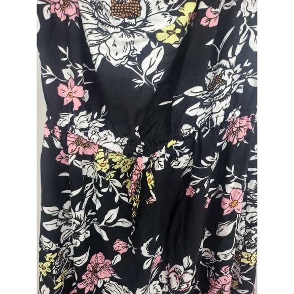 Auguste Black Floral Maxi Dress with High Side Slit - 6/8 - Picture 5 of 5